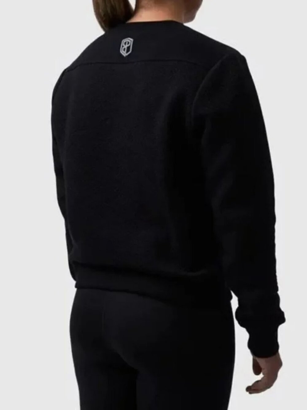 Born Primitive Quilted Sweatshirt Black Waffle Crewneck size S Athleisure
